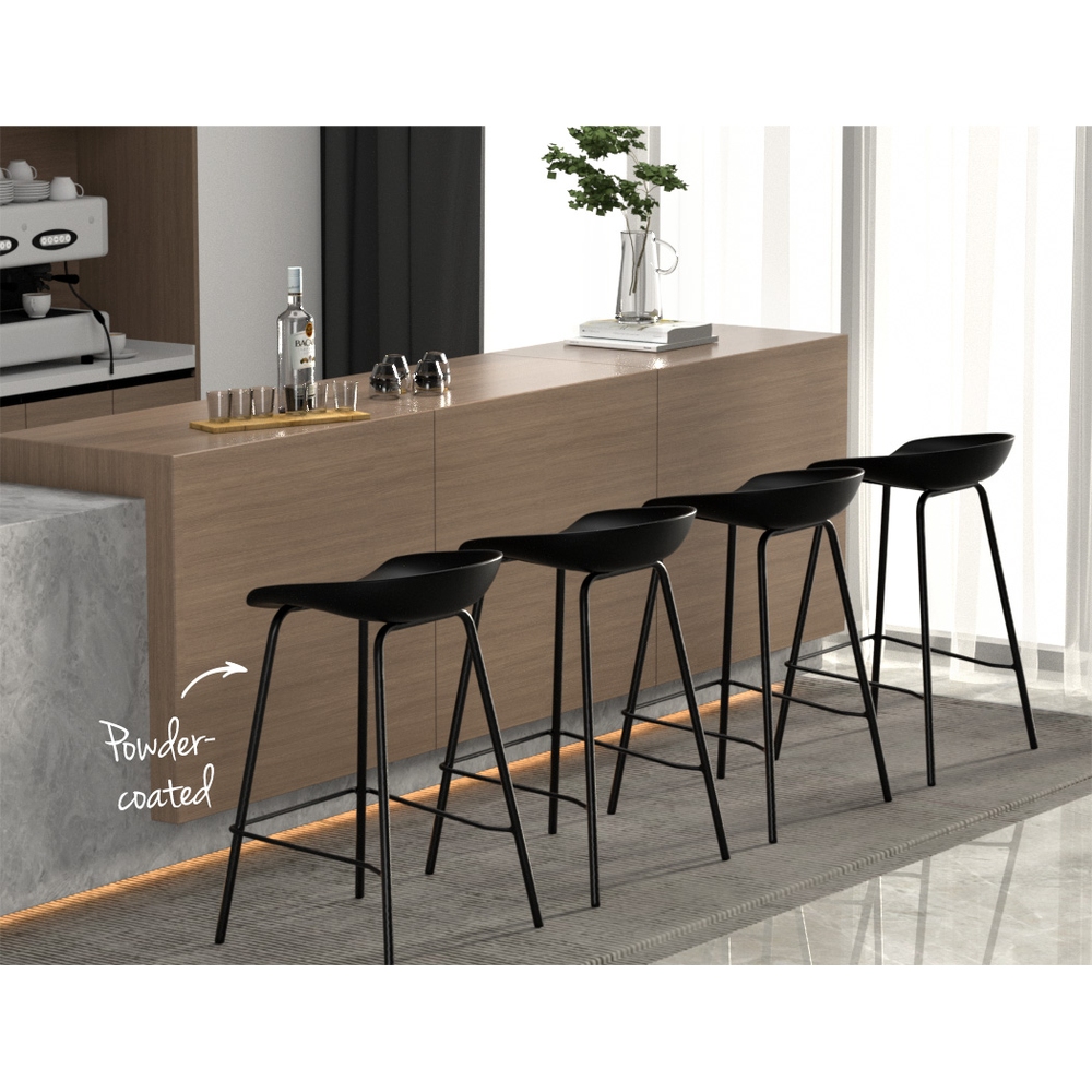 Artiss 4x Bar Stools Kitchen Counter Stools Metal - Image 5