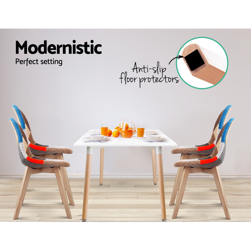 Artiss Dining Chairs Set of 2 Fabric Retro Replica DSW - Image 3