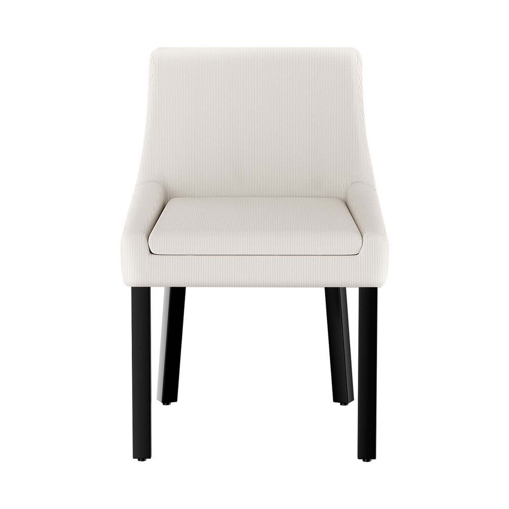 Artiss Dining Chairs Set of 4 Corduroy Wooden Beige - Image 3