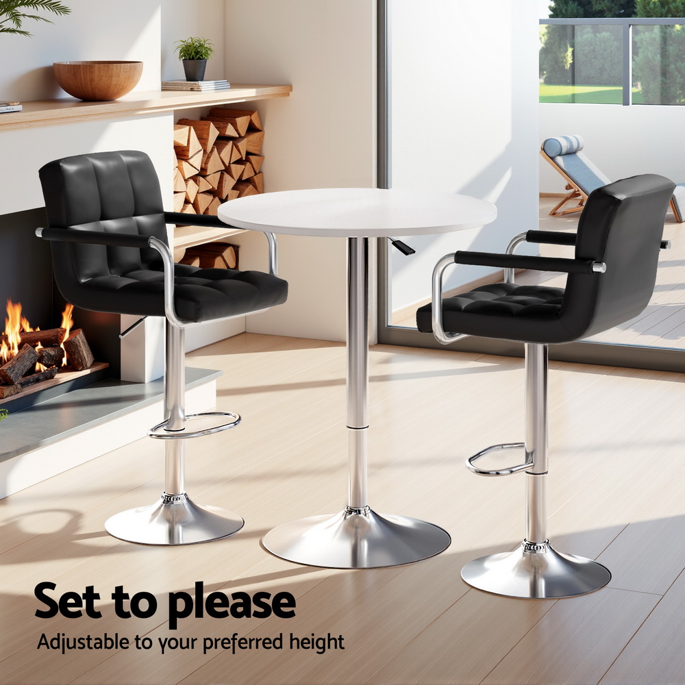 Artiss Bar Table and Stools Set Dining Desk Kitchen Chairs Cafe Pub - Image 5