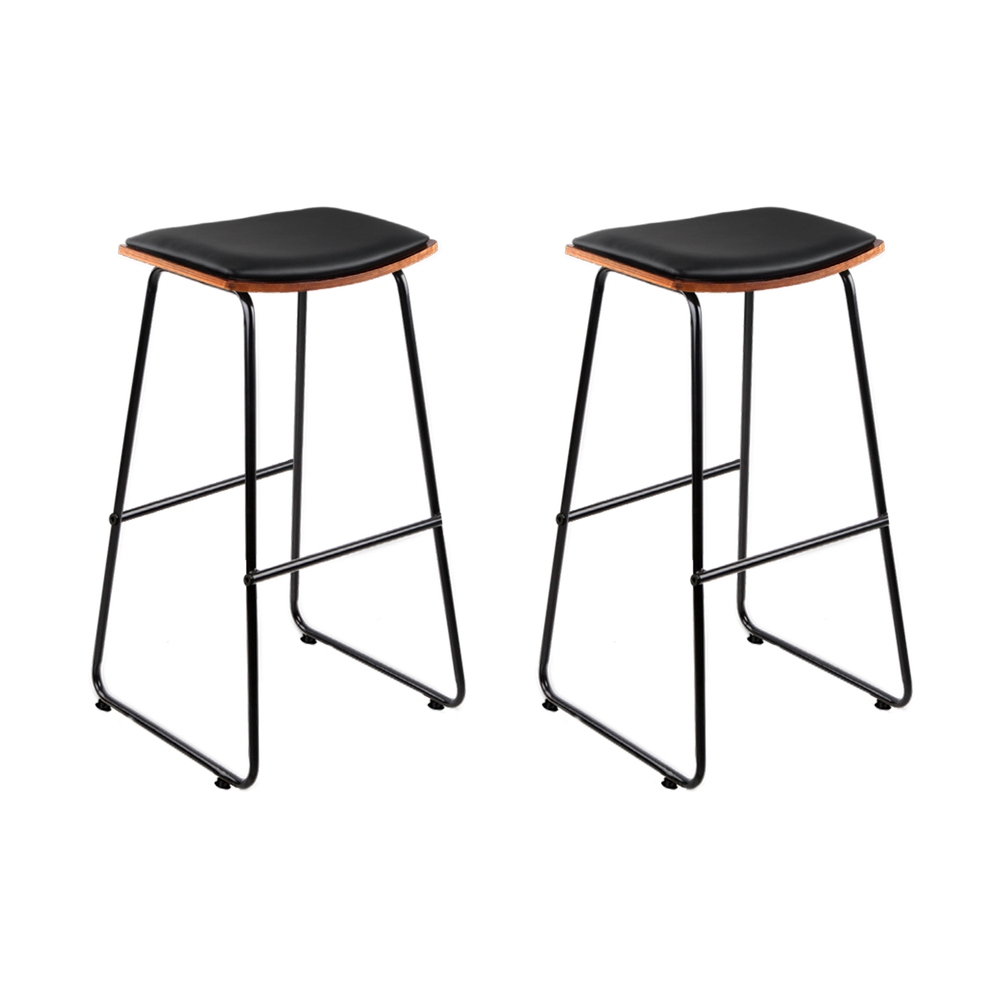 Artiss Bar Stools Kitchen Counter Stools Metal Chairs x2 - Image 8