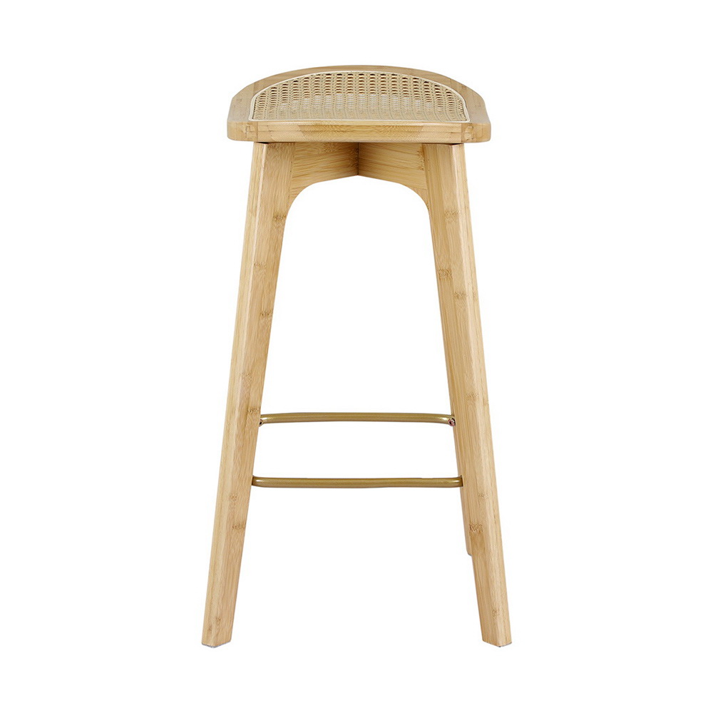 Artiss 4x Bar Stools Bamboo Rattan Stool Counter Chair Kitchen Barstools - Image 3