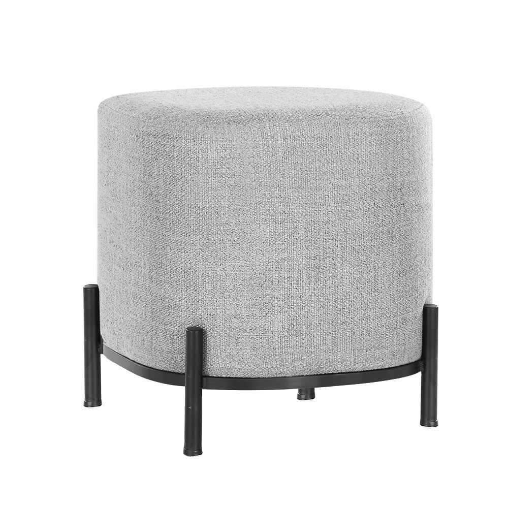 Artiss Ottoman Foot Stool Square Linen Grey - Image 7