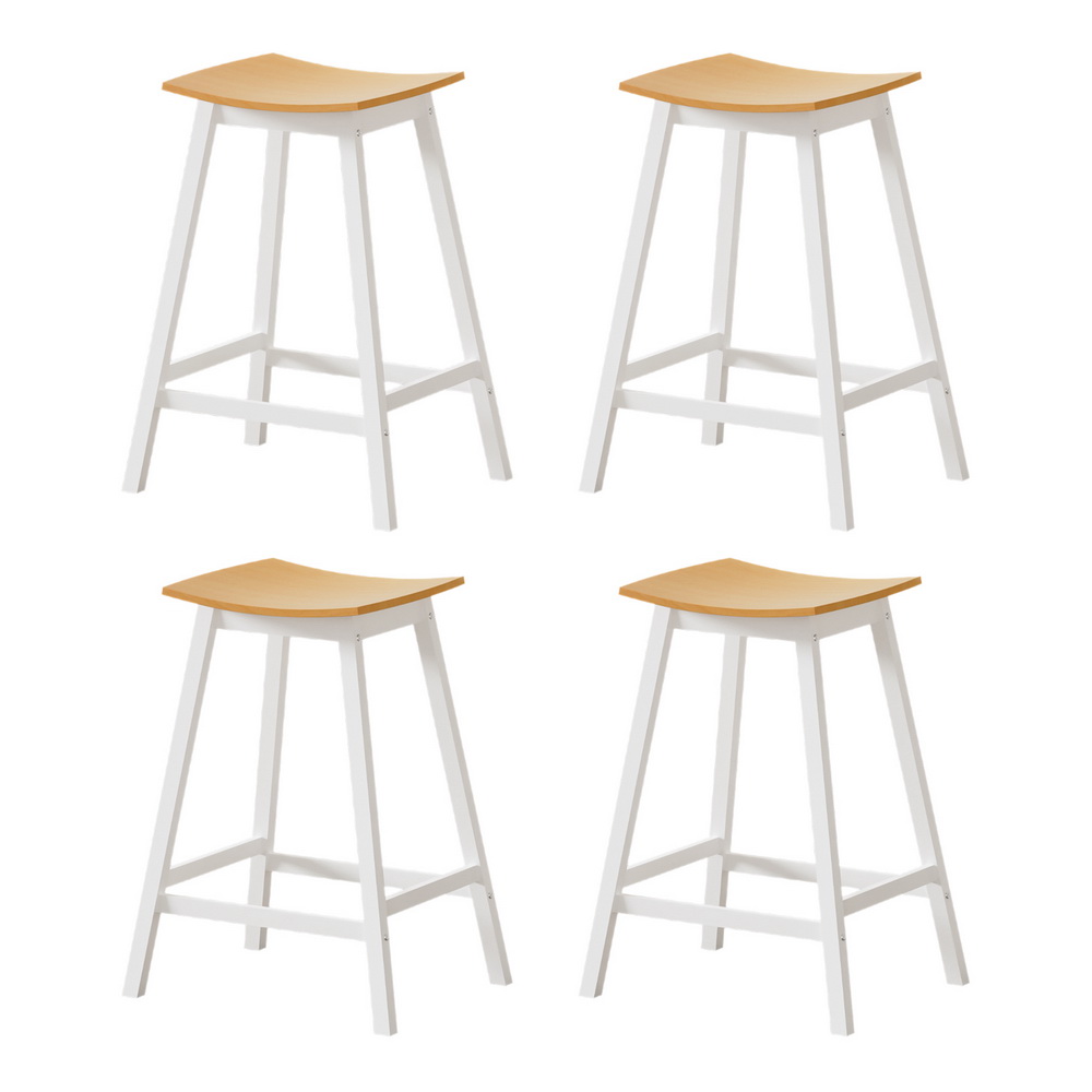Artiss 4x Bar Stools Wooden Chairs Oak - Image 8