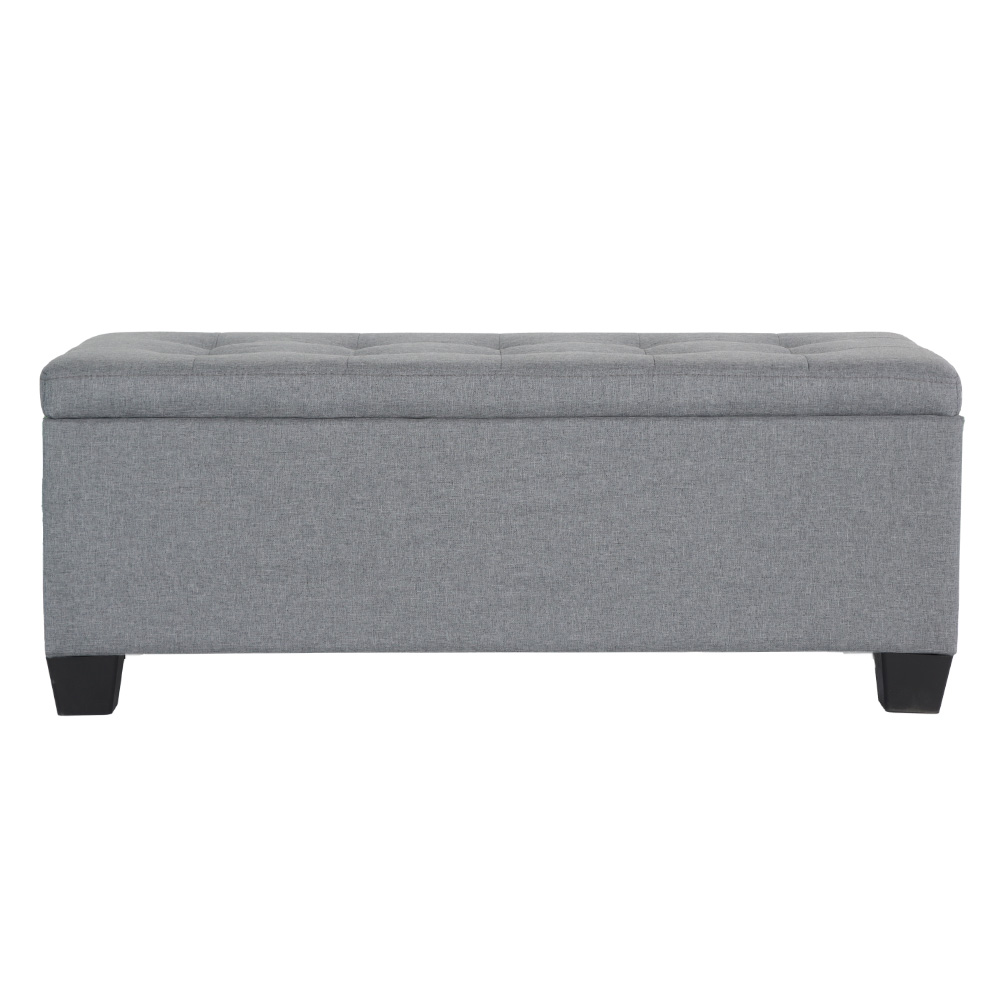 Artiss Storage Ottoman Blanket Box 97cm Linen Grey - Image 3