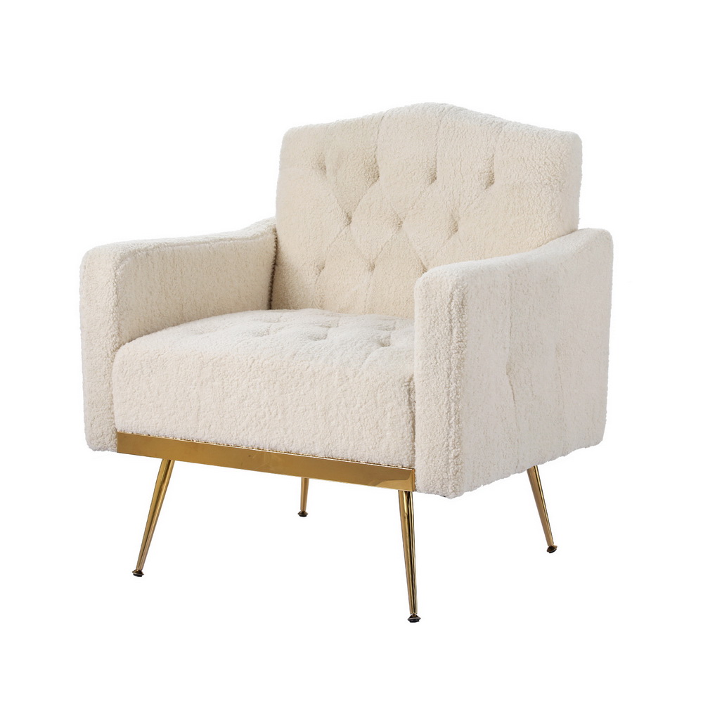Artiss Armchair Boucle Beige Nicole - Image 7