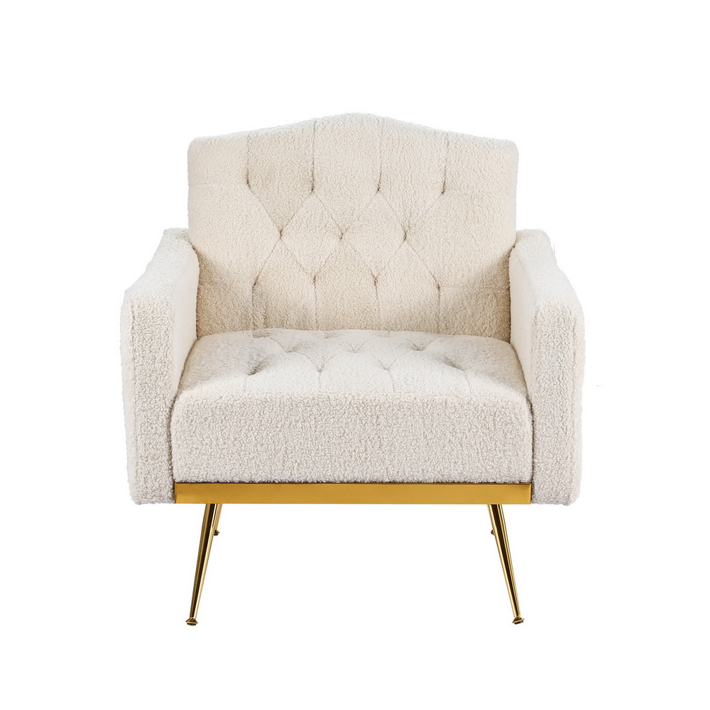 Artiss Armchair Boucle Beige Nicole - Image 3