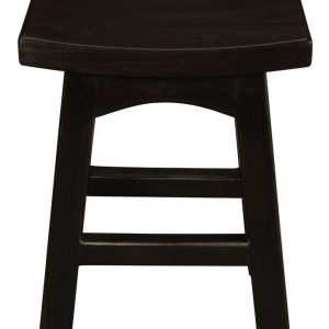 Tokyo Solid Mahogan Timber Footstool (Chocolate)
