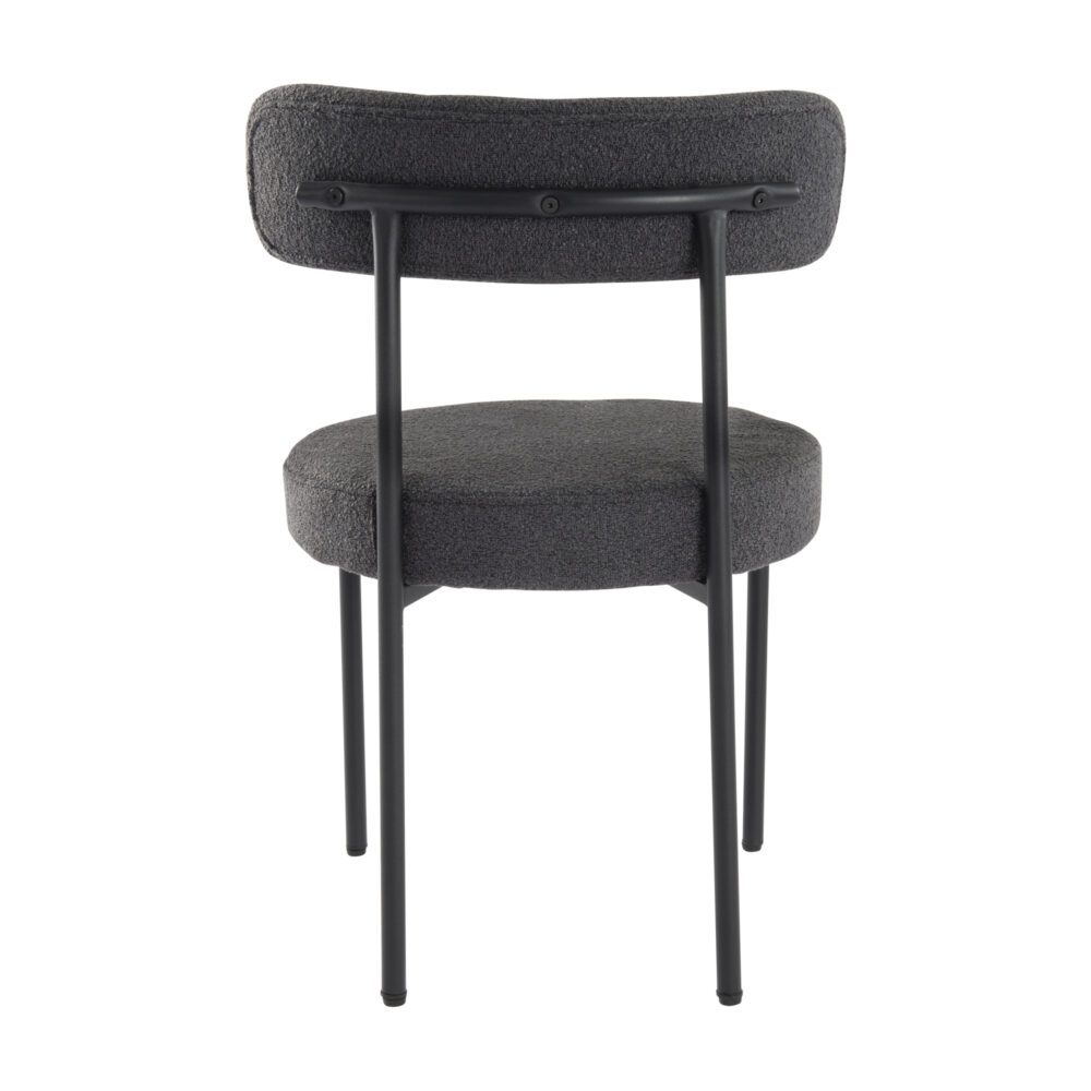 Charcoal Chic Boucle Elsa Dining Chairs - Image 5