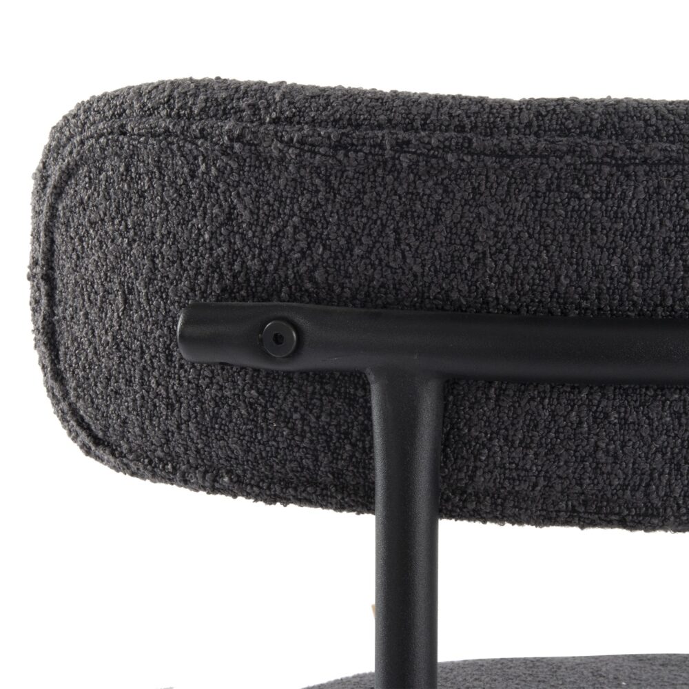Charcoal Chic Boucle Elsa Dining Chairs - Image 6