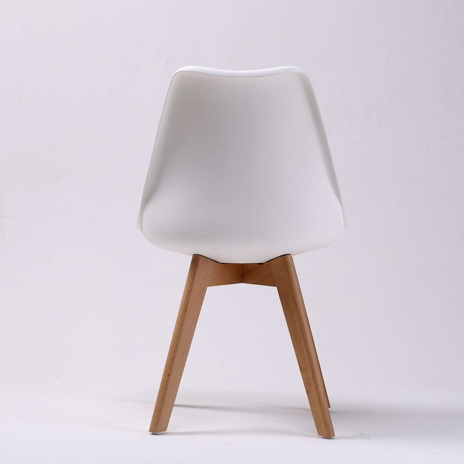 4X Retro Dining Cafe Chair Padded Seat WHITE - Image 9
