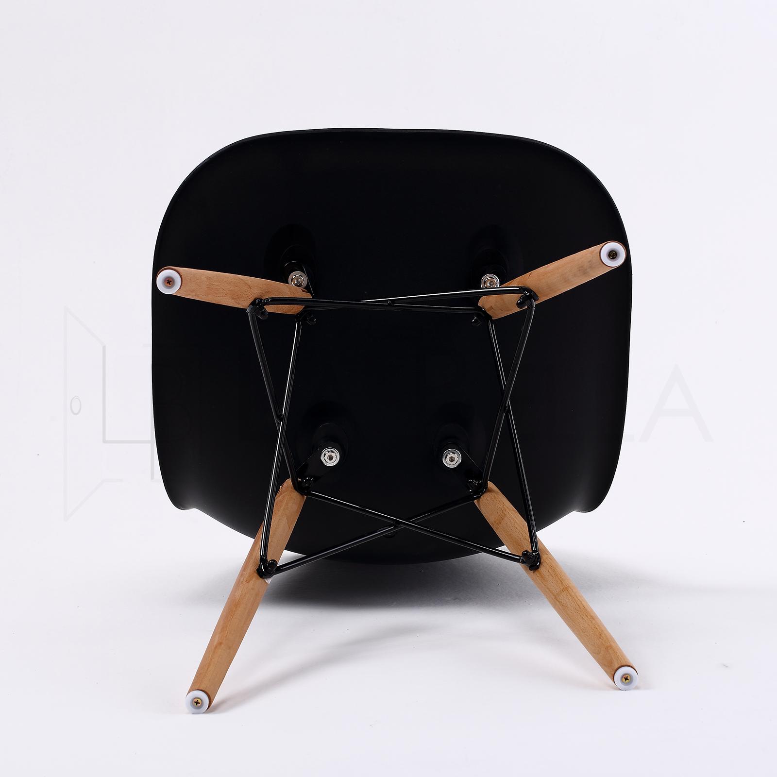 4X Retro Dining Cafe Chair DSW BLACK - Image 6