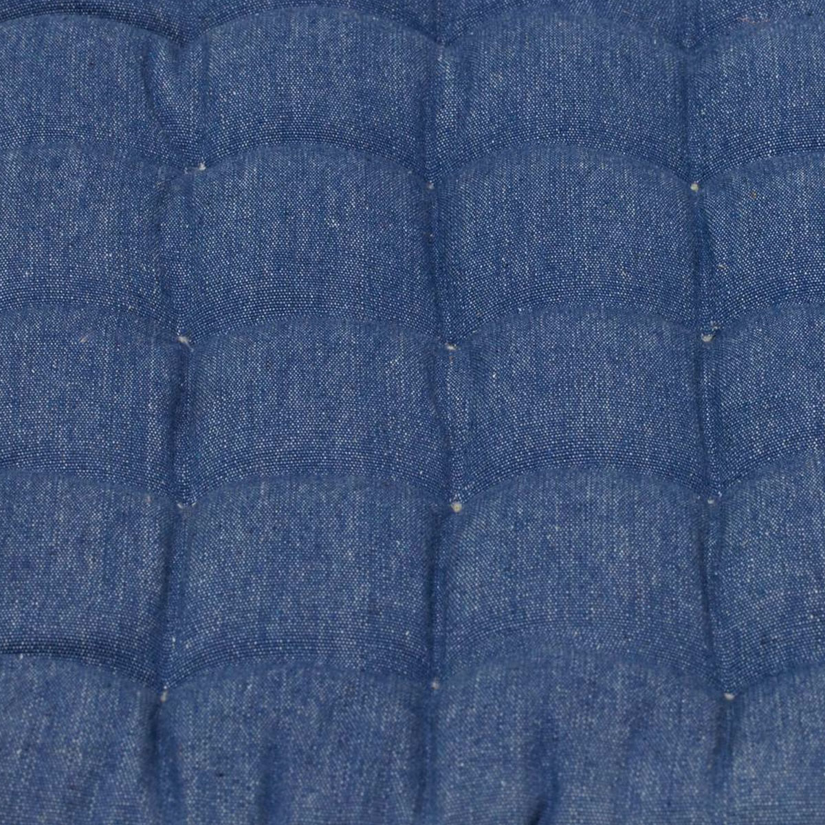 J Elliot Home Set of 2 Outdoor 100% Cotton Chair Pads 40 x 40 cm Solid Blue - Image 3