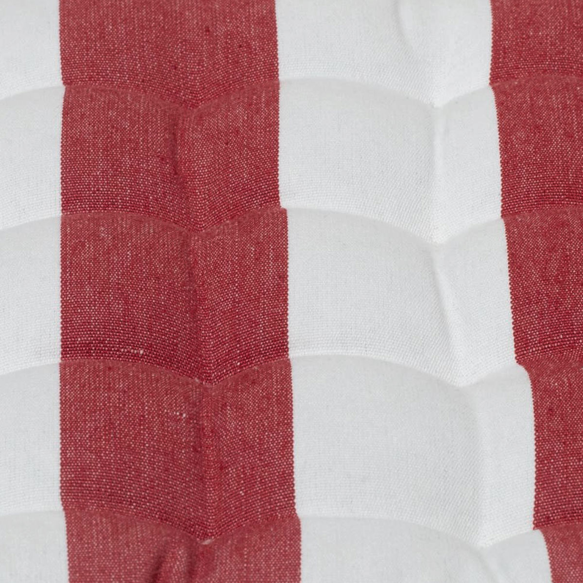 J Elliot Home Set of 2 Outdoor 100% Cotton Chair Pads 40 x 40 cm Striped Red - Image 3
