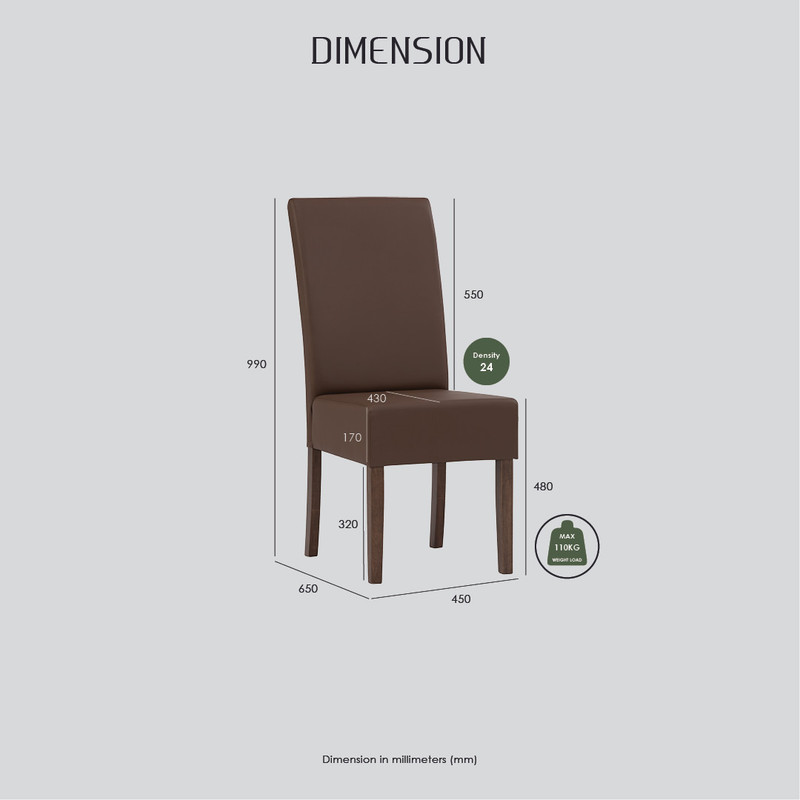 Mesi Dining Chair x2 - Natural Colour Legs Blue Colour Challis Fabric Upholstery - Image 10