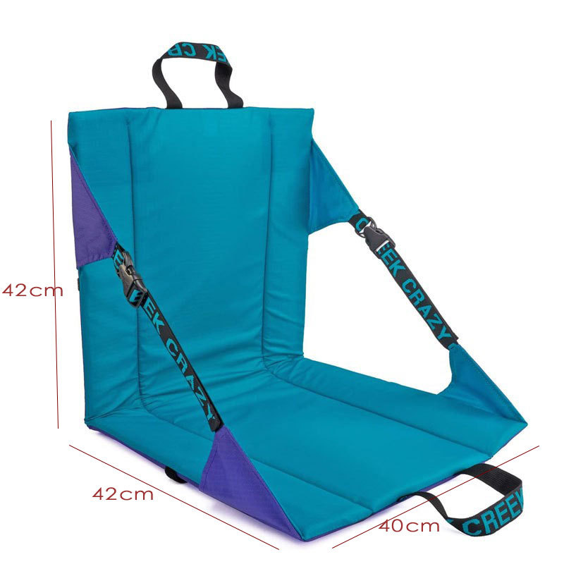 Blue Portable Outdoor Camping Seat Pad with Backrest, Foldable & Waterproof Concert Cushion, 600D Oxford Fabric, Ideal for Hiking & Picnics - Image 3