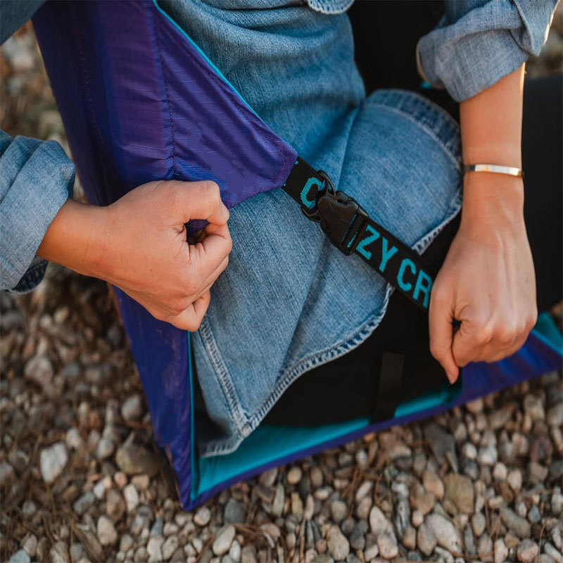 Blue Portable Outdoor Camping Seat Pad with Backrest, Foldable & Waterproof Concert Cushion, 600D Oxford Fabric, Ideal for Hiking & Picnics - Image 5